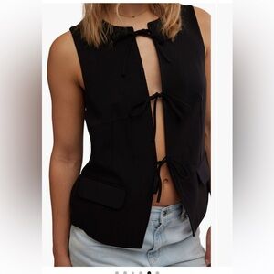 Free People Celia Tie-Front vest